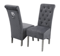 Brand New Arianna Cream Marble Dining Table with 4, 6 or 8 Grey Emma Chairs Available in 1.5, 1.8 or 2.0 - The Outlet Home