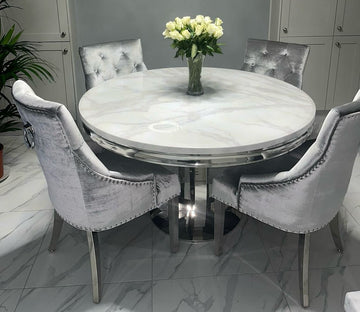Brand New Arianna Round Dining Set - The Outlet Home
