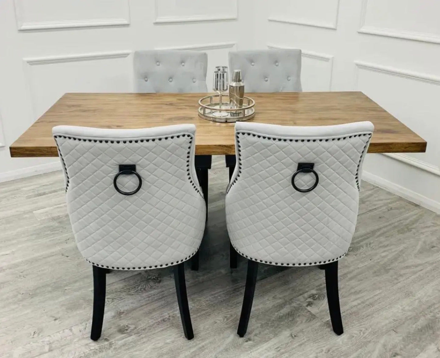 Brand New Axel 1.8 Dining Table with 4 or 6 Knightsbridge Dining Chairs - The Outlet Home