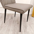 Brand New Flora Leather Dining Chair - The Outlet Home