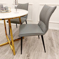 Brand New Flora Leather Dining Chair - The Outlet Home