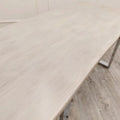 Brand New Freya 1.8m Dining Table Solid Light Pine wood with Chrome Metal Legs - The Outlet Home