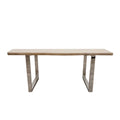Brand New Freya 1.8m Dining Table Solid Light Pine wood with Chrome Metal Legs - The Outlet Home