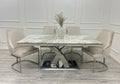 Brand New Milan 1.8 Dining Table with Chelmsford Dining Chairs - The Outlet Home
