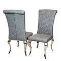 Brand New Nicole Dark Grey Dining Chair - The Outlet Home