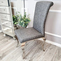 Brand New Nicole Dark Grey Dining Chair - The Outlet Home