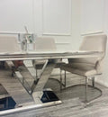 Brand New Roma 1.8 Dining Table with 4 or 6 Chelmsford Dining Chairs - The Outlet Home