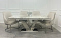 Brand New Roma 1.8 Dining Table with 4 or 6 Chelmsford Dining Chairs - The Outlet Home