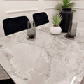 Brand New Titus 1.4m Black Dining Table with Sintered Stone Top - The Outlet Home