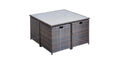 Cambridge 8 Seat Brown Cube Set - The Outlet Home