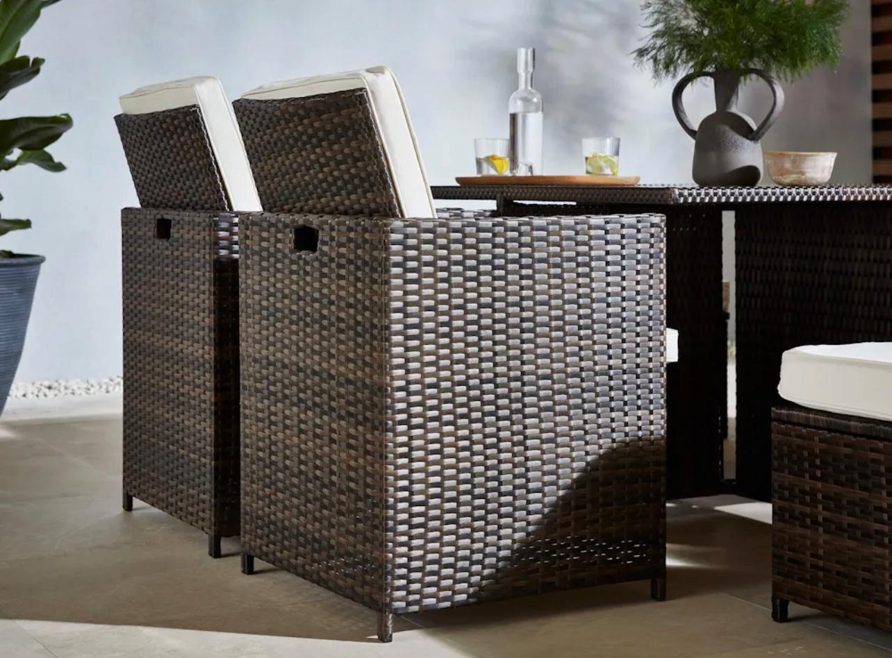 Cambridge 8 Seat Brown Cube Set - The Outlet Home