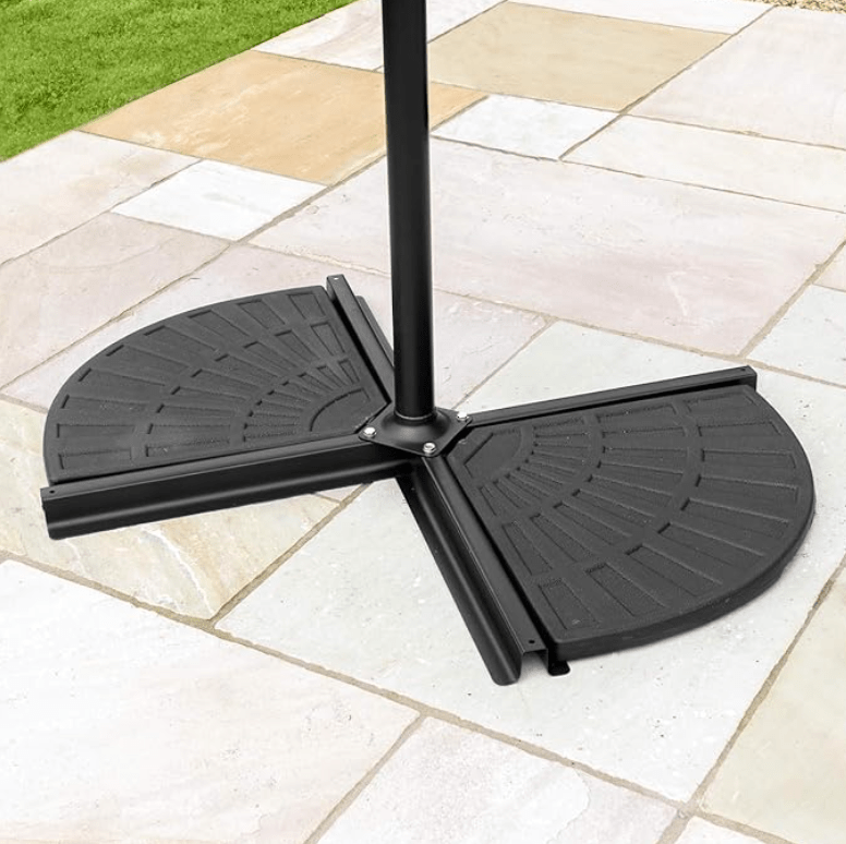 Cantilever Parasol Base Weights – Set of 2 [12.5kg each] Heavy Duty Bases for Banana Hanging Parasol - The Outlet Home