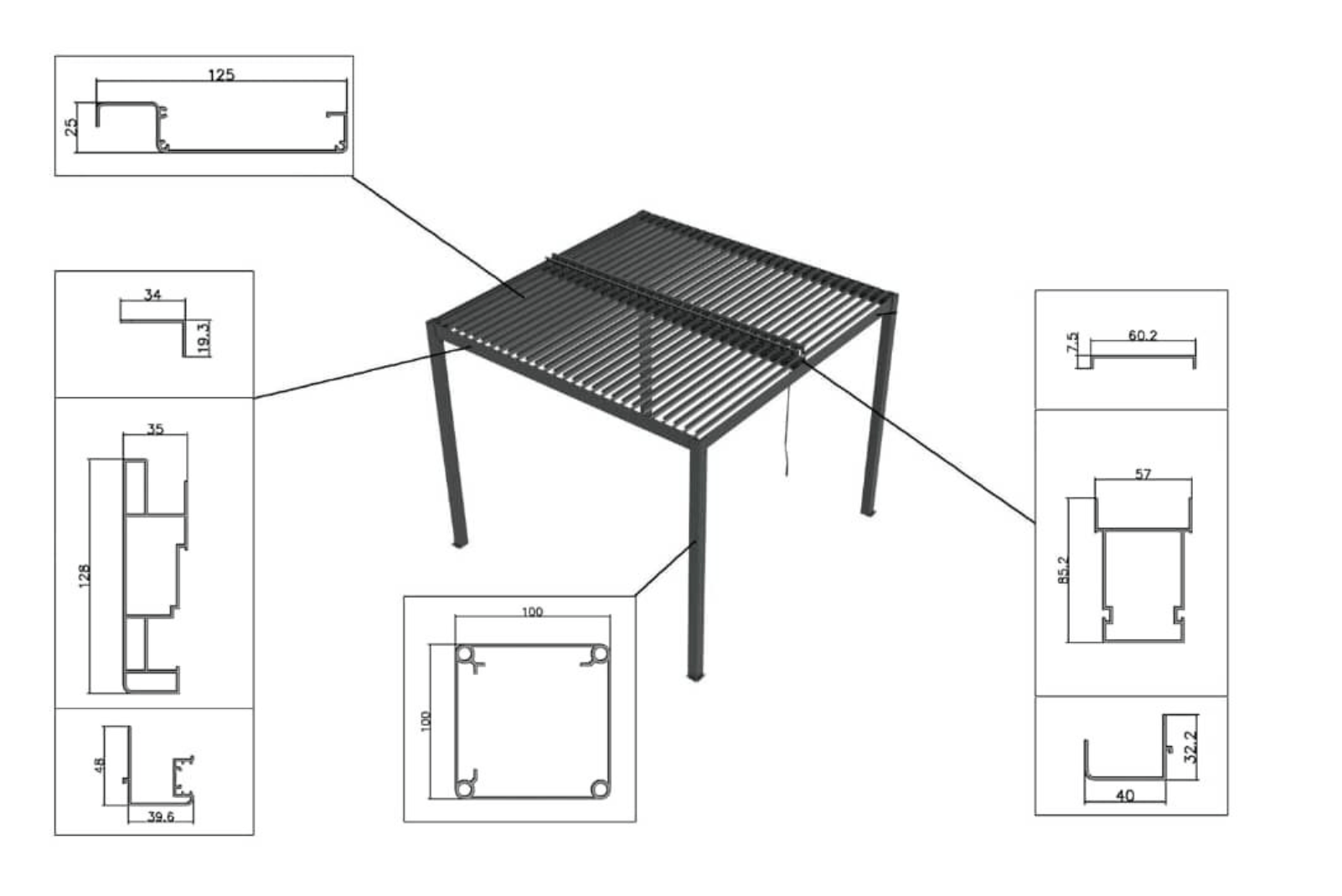 Cosmo Plus LED Gazebo - 4 X 3M - The Outlet Home