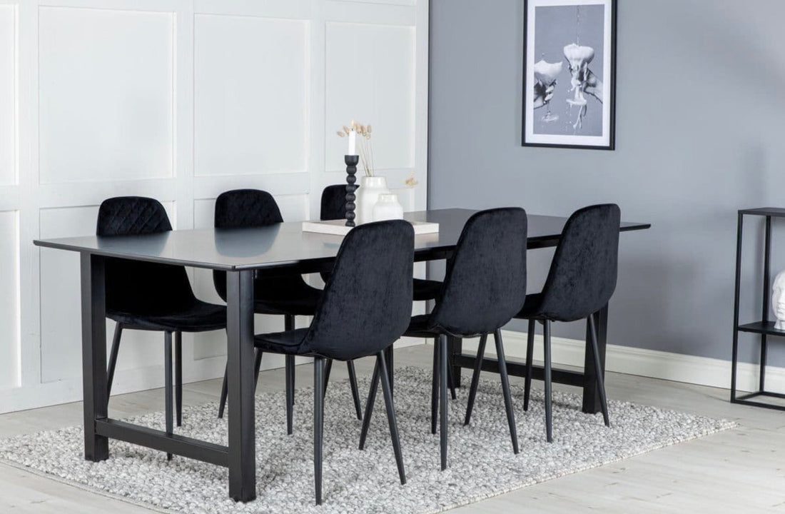 Count Black Rectangular Dining Table - The Outlet Home