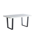 Dannis MDF Dining Table with Marble Effect - The Outlet Home