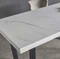 Dannis MDF Dining Table with Marble Effect - The Outlet Home