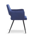 Deep Blue Velvet Harrod Chair x 2 - The Outlet Home