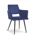 Deep Blue Velvet Harrod Chair x 2 - The Outlet Home