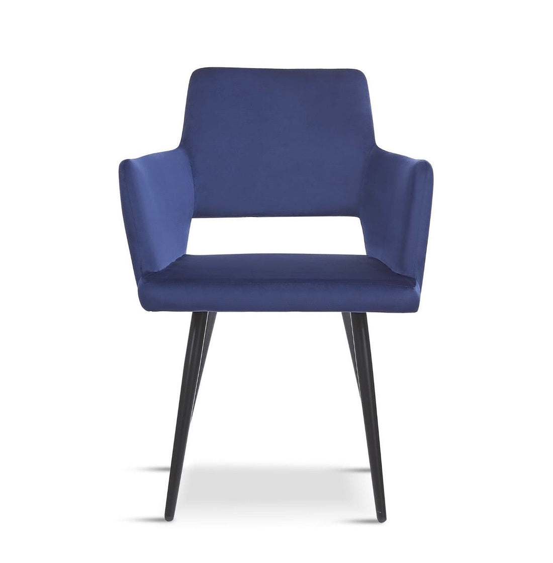 Deep Blue Velvet Harrod Chair x 2 - The Outlet Home