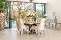 Denver 1.8m Grey Marble Dining Table with 4 or 6 Cheshire Chairs Champagne - The Outlet Home