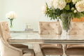 Denver 1.8m Grey Marble Dining Table with 4 or 6 Cheshire Chairs Champagne - The Outlet Home