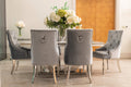 Denver 1.8m Grey Marble Dining Table with 4 or 6 Cheshire Chairs Silver Grey - The Outlet Home