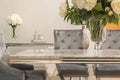 Denver 1.8m Grey Marble Dining Table with 4 or 6 Cheshire Chairs Silver Grey - The Outlet Home