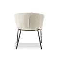 DUKE Bouclé White Dining Chair - The Outlet Home
