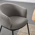 DUKE Bouclé White Dining Chair - The Outlet Home