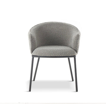 DUKE Bouclé White Dining Chair - The Outlet Home