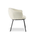 DUKE Bouclé White Dining Chair - The Outlet Home
