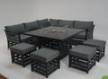 Envoy Aluminium Corner Sofa with Firepit Dining Table - Pre - order due April 2026 - The Outlet Home