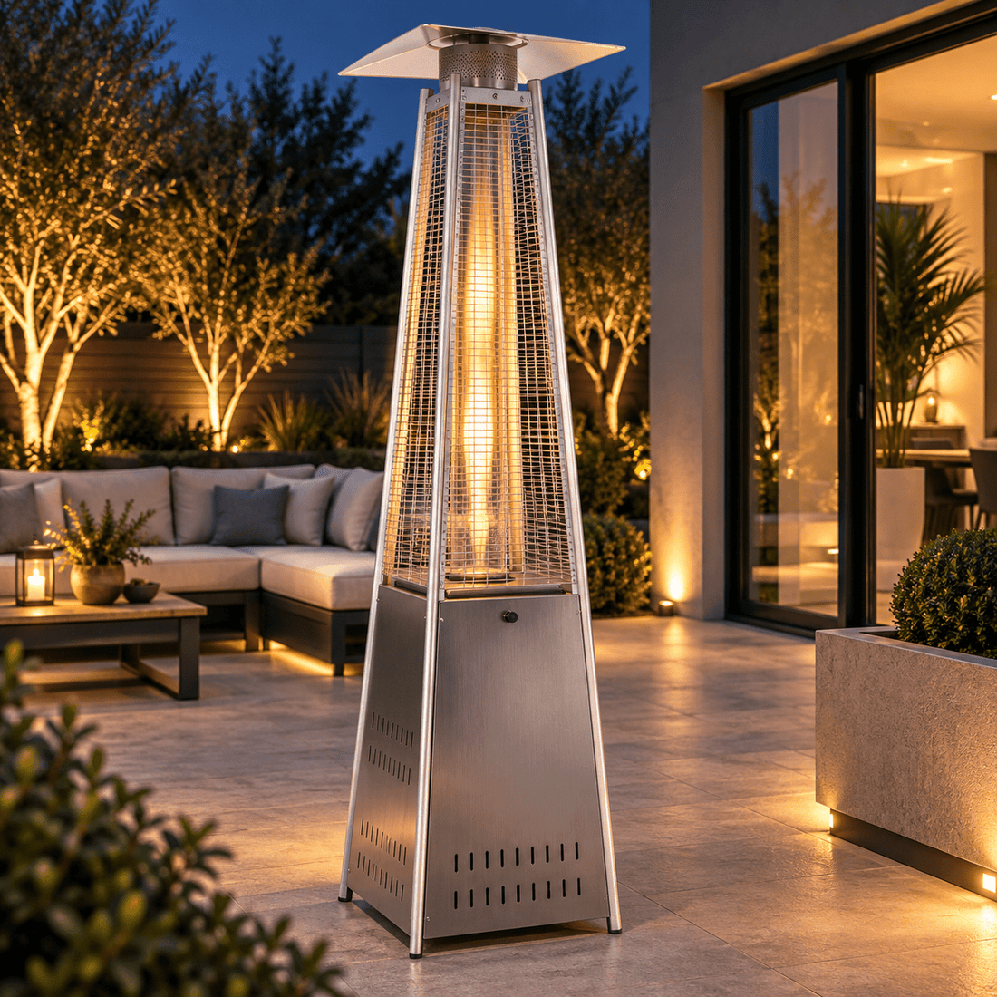 Etna Pyramid Patio Heater 13Kw - Includes Free Cover - The Outlet Home