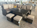 Ex Display Monte Carlo Corner Sofa Set with Rise & Fall Dining Table - The Outlet Home