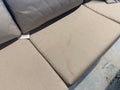 Ex Display Porto Aluminium Corner Sofa with Ceramic Fire Pit Dining Table in Beige - The Outlet Home