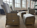 Ex Display Portofino Luxury Recliners Garden Furniture Set - The Outlet Home