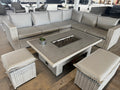 Ex Display Santa Monica Corner Sofa with Rise and Fall Fire Pit Dining Table - The Outlet Home