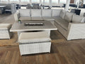 Ex Display Santa Monica Corner Sofa with Rise and Fall Fire Pit Dining Table - The Outlet Home