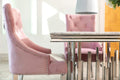 Fleur 1.8 Dining Table Table with 4 or 6 Duke Pink Dining Chairs - The Outlet Home