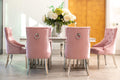 Fleur 1.8 Dining Table Table with 4 or 6 Duke Pink Dining Chairs - The Outlet Home