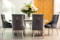 Fleur 1.8 Dining Table Table with 4 or 6 Jessica Grey Dining Chairs - The Outlet Home