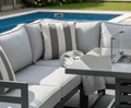 Galveston Modular Corner Sofa Set with Rise and Fall Firepit Table and Armchair - The Outlet Home