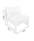 Galveston Modular Corner Sofa Set with Rise and Fall Firepit Table and Armchair - The Outlet Home