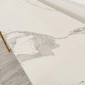 Geo Gold Console Table with Polar White Sintered Top - The Outlet Home