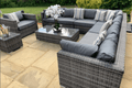 Georgia Luxury Modular Corner Sofa Set – Grey Ribbon Weave - The Outlet Home