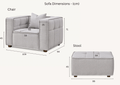 Harper Sofa Range in Putty Boucle Fabric - The Outlet Home