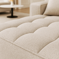Harper Sofa Range in Putty Boucle Fabric - The Outlet Home
