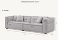 Harper Sofa Range in Putty Boucle Fabric - The Outlet Home
