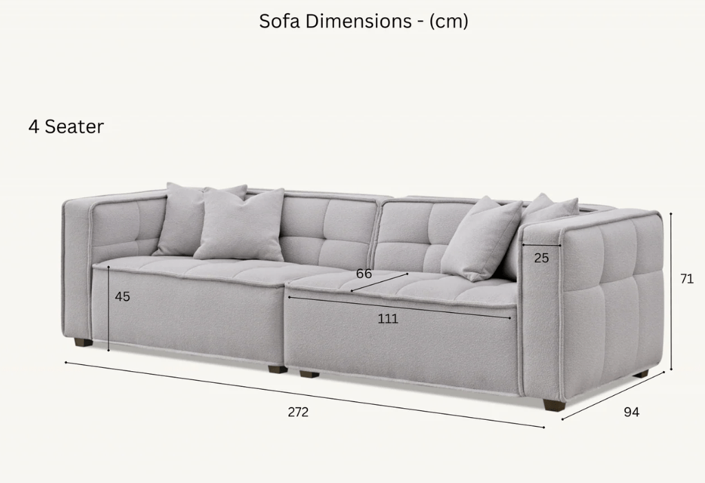 Harper Sofa Range in Putty Boucle Fabric - The Outlet Home