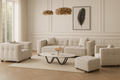 Harper Sofa Range in Putty Boucle Fabric - The Outlet Home